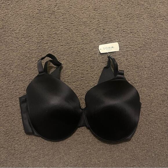 Soma Full Coverage Vanishing Back Bra In Black NWT - Picture 2 of 5